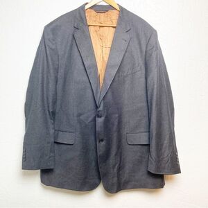 52L Joseph Jos A Bank Men's Blazer Jacket Blue Grey Wool